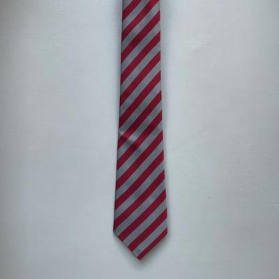 Grey Red Tie
